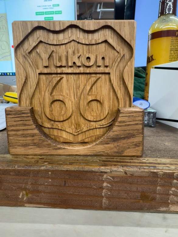 WoodenYou Yukon 66 white oak coasters, real finished product photograph